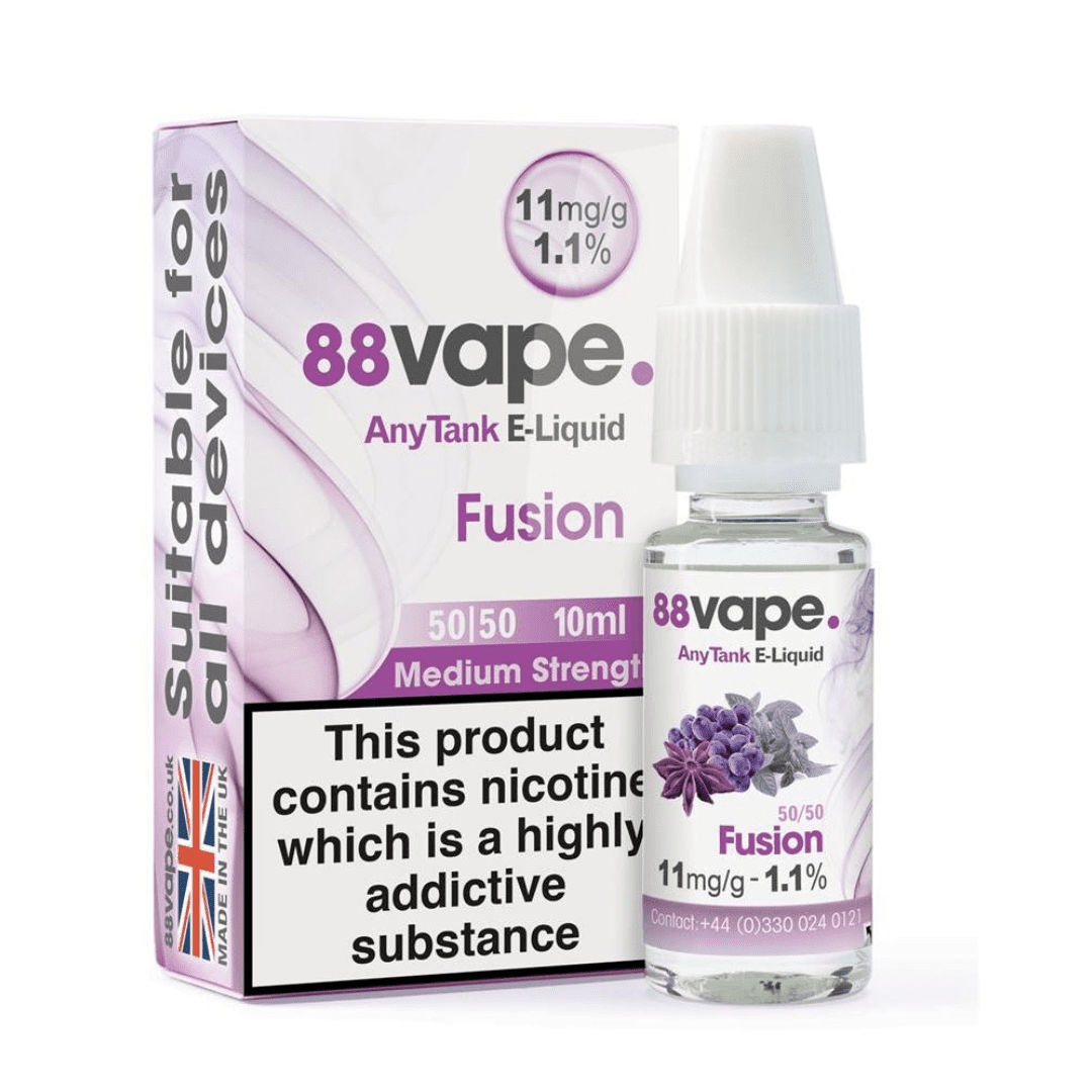88 Vape E-Liquid Fusion 10ml 20 Pack - 11mg