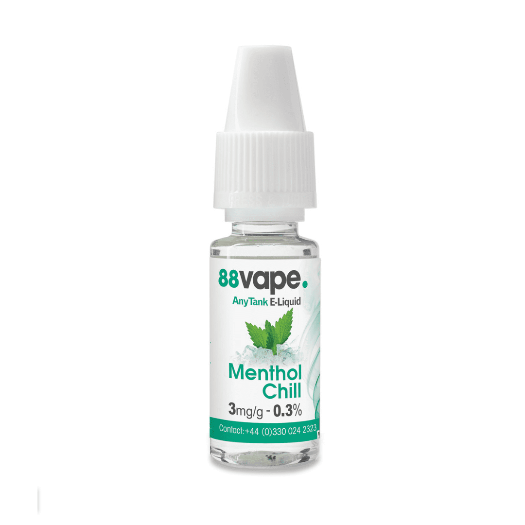 88 Vape E-Liquid Menthol Chill 10ml 20 Pack - 3mg
