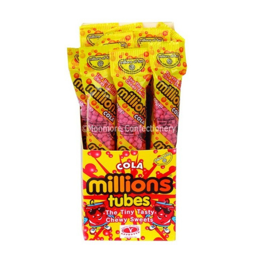 Millions Cola Flavours Tubes The Tiny Tasty Chewy Sweets 55g 12 Pack Main image
