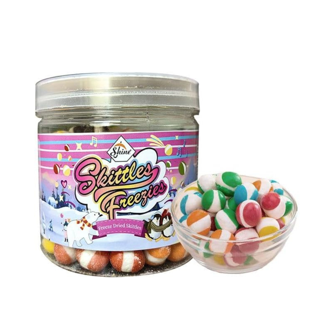 Shine Skittles Freezies  Freeze Dried Candy 120g Tub