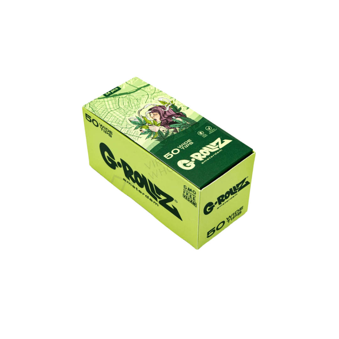 G.Rollz Green Original paper Wide Tips 24 pack Main image