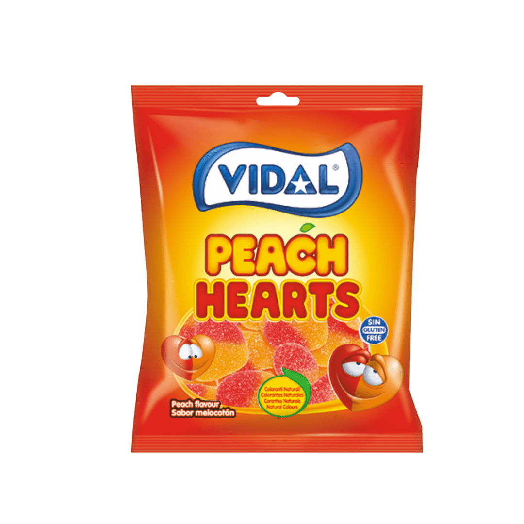 Vidal Peach Hearts (Gluten Free) 90g