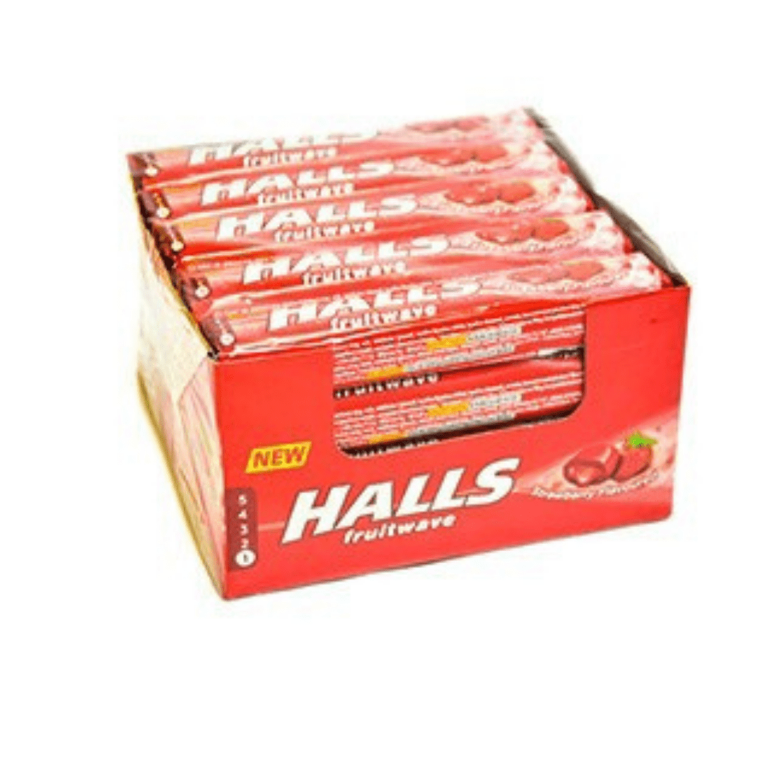 Halls Fruitwave Strawberry Flavour 45g 20 Pack