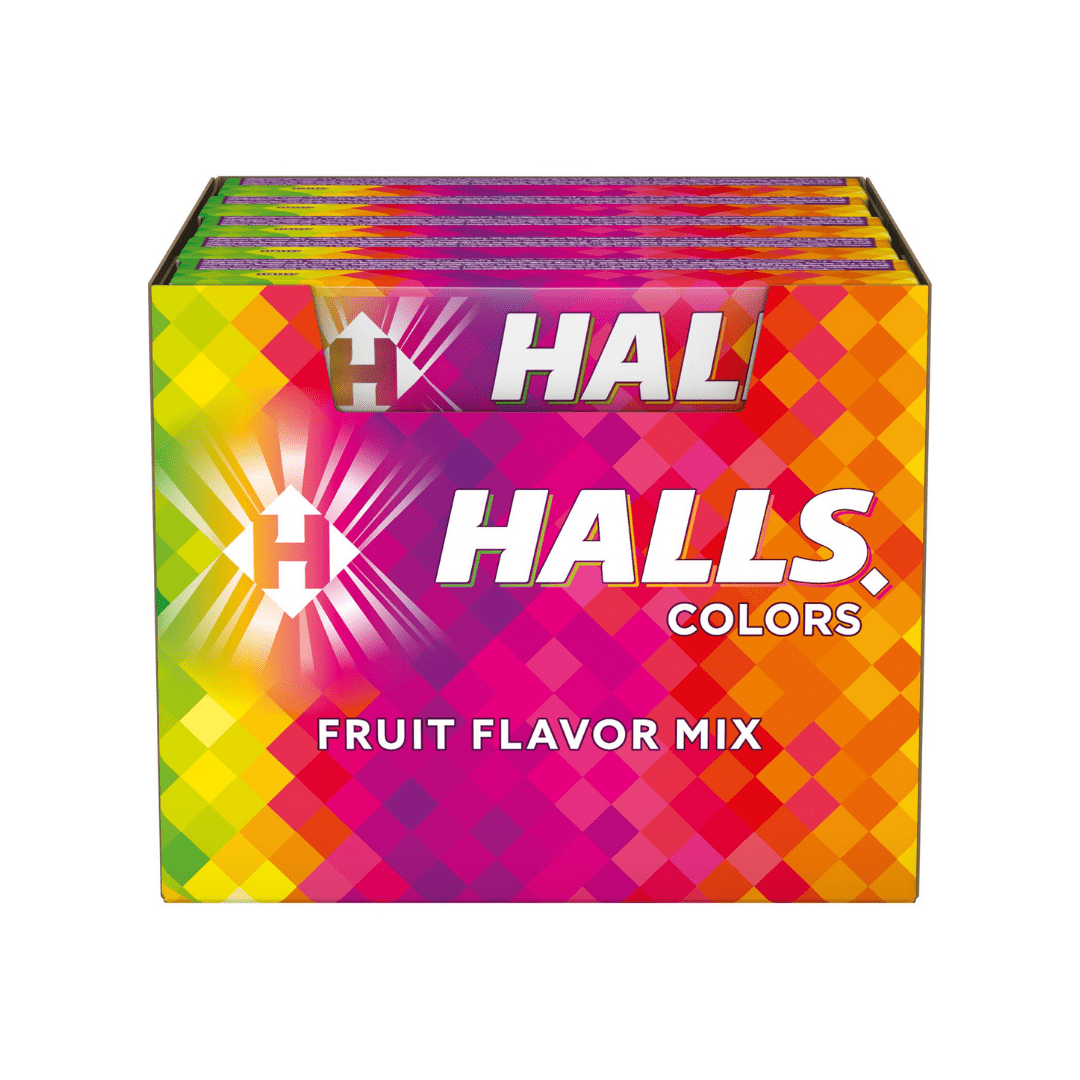 Halls Colors Fruit Mix Flavour 33.5g 20 Pack