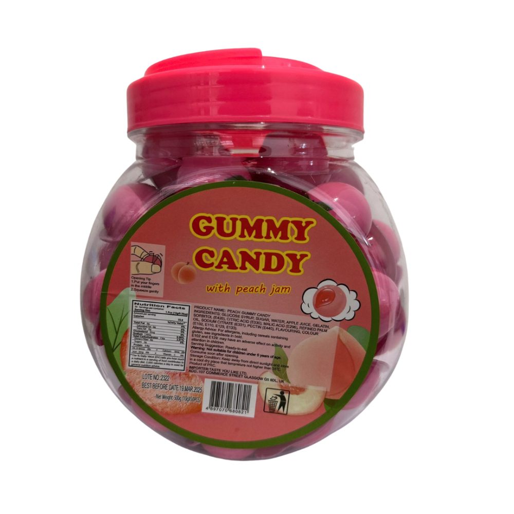 Gummy Candy With Peach Jam 10g 50 Pack Main image