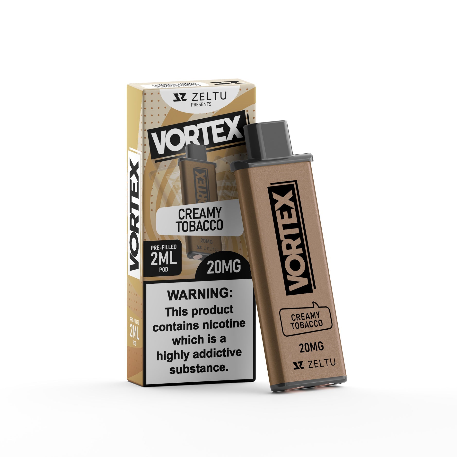 ZELTU X3 PREFILLED POD VORTEX CREAM TOBACCO (5) Main image