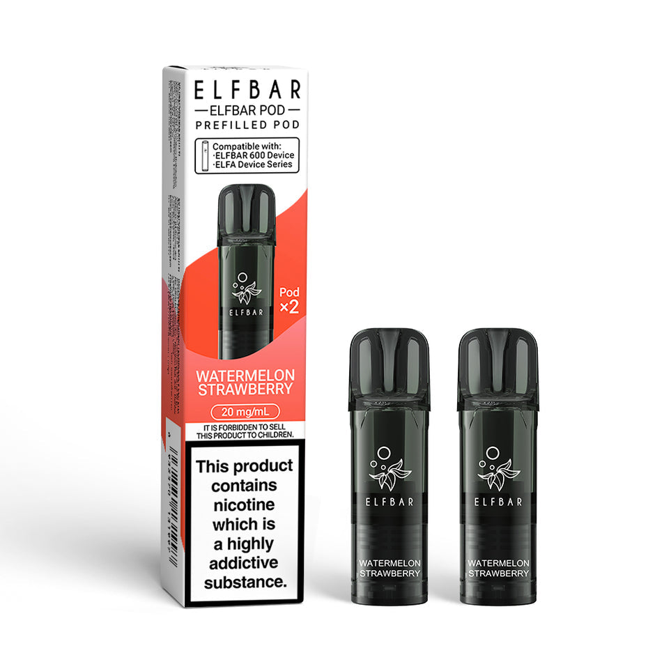 ELFBAR 600 2025 2PK PODS WATERMELON STRAWBERRY (10) Main image