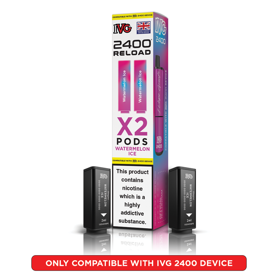 IVG 2400 RELOAD POD 2 PACK WATERMELON ICE (5) Main image