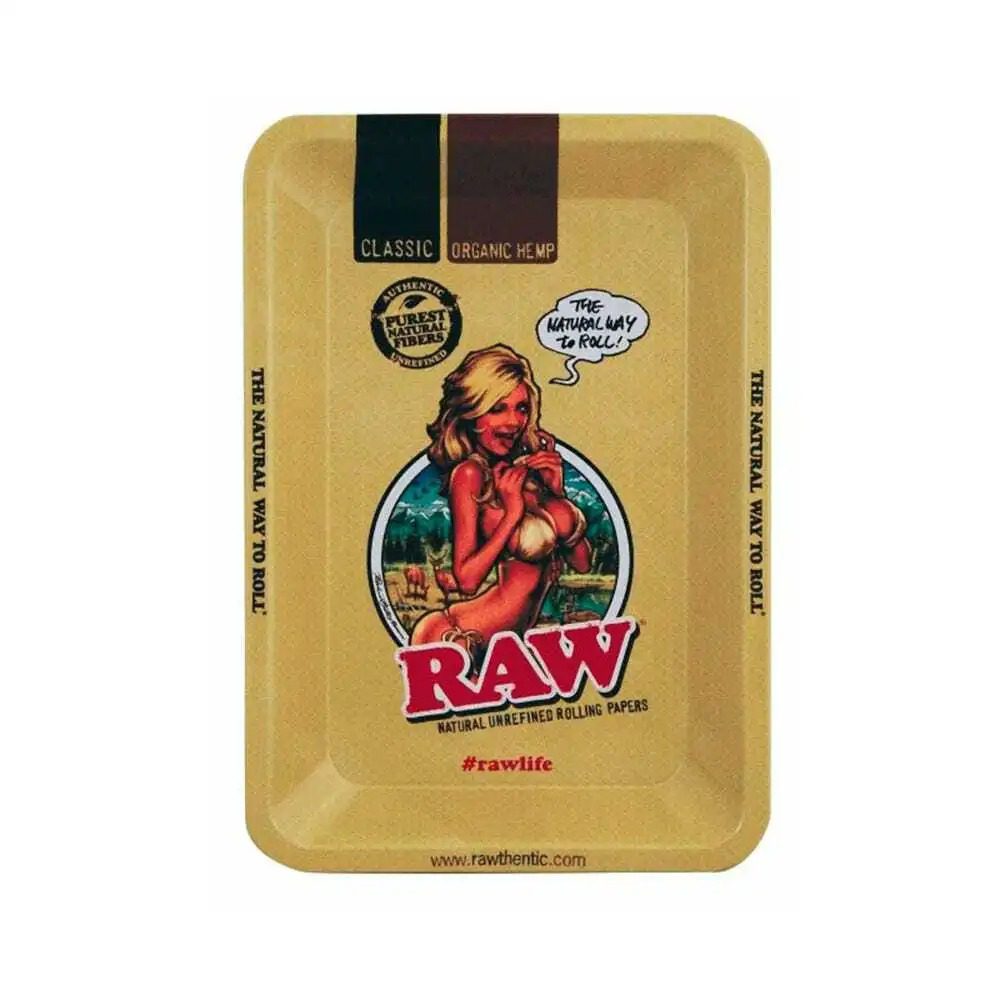 RAW Rolling Mini Metal Trays With Assorted Design - Girl Print