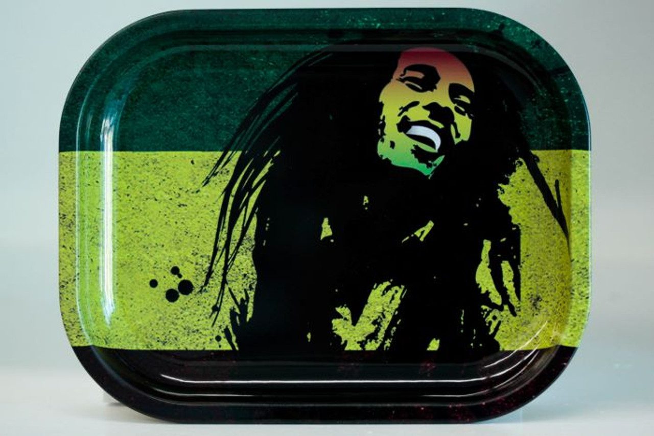 Metal Rolling Tray-Bob Marley Print