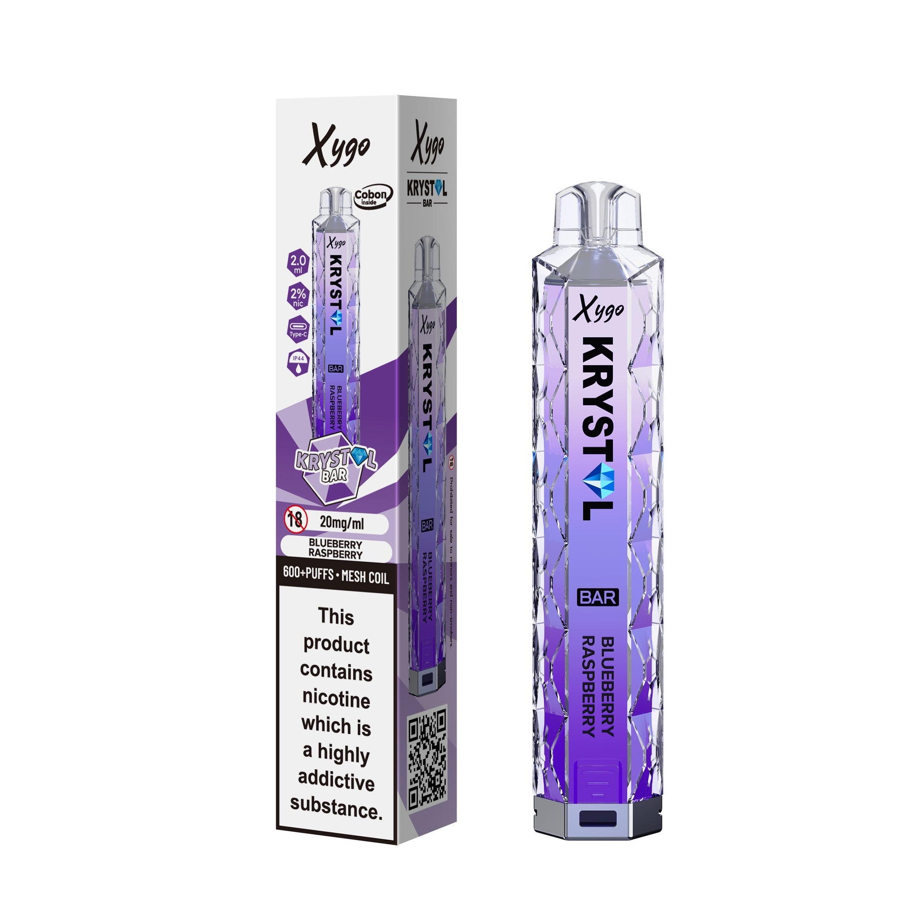 XYGO KRYSTAL 600 KIT BLUEBERRY RASPBERRY (10) Main image