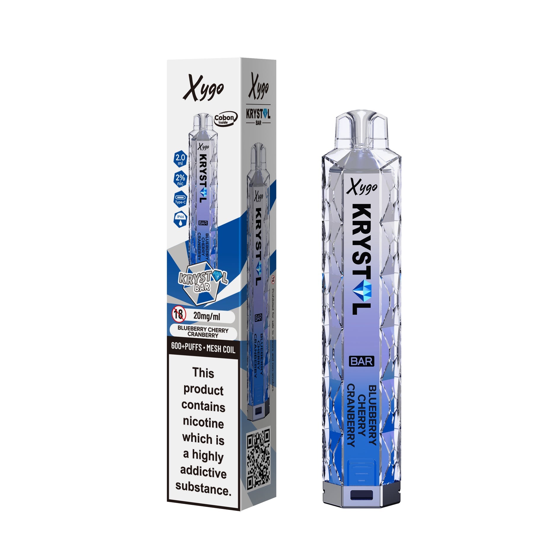 XYGO KRYSTAL 600 KIT BLUEBERRY CHERRY CRANBERRY (10) Main image