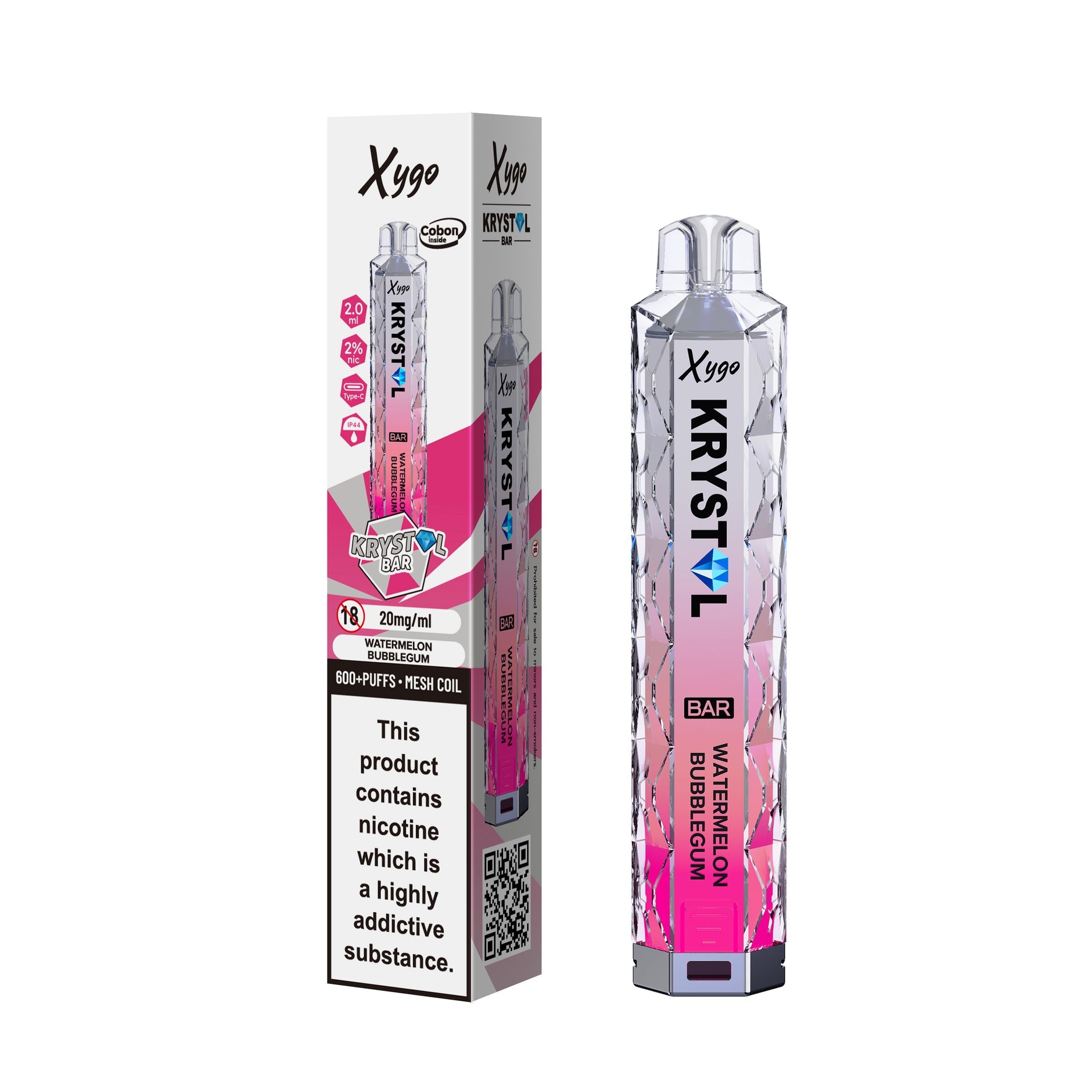 XYGO KRYSTAL 600 KIT WATERMELON BUBBLEGUM (10) Main image