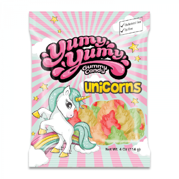 Yumy Yumy Gummy Candy Unicorns 114g