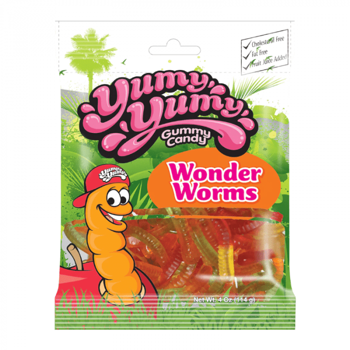 Yumy Yumy Gummy Candy Wonder Worms Shape 114g Main image