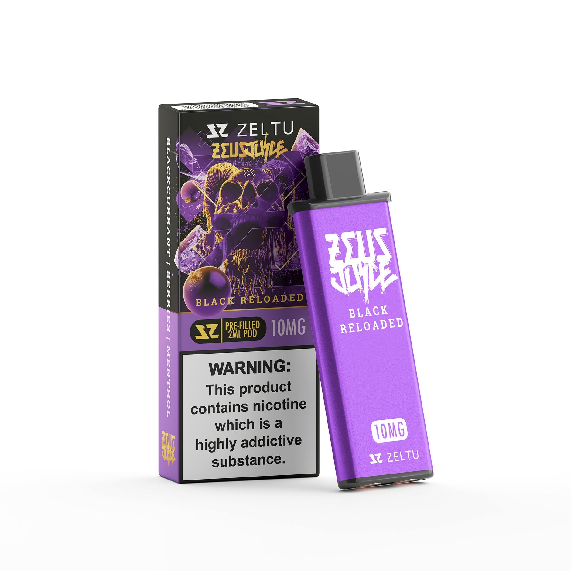 ZELTU X3 PREFILLED POD ZEUS JUICE BLACK RELOADED (5) Main image