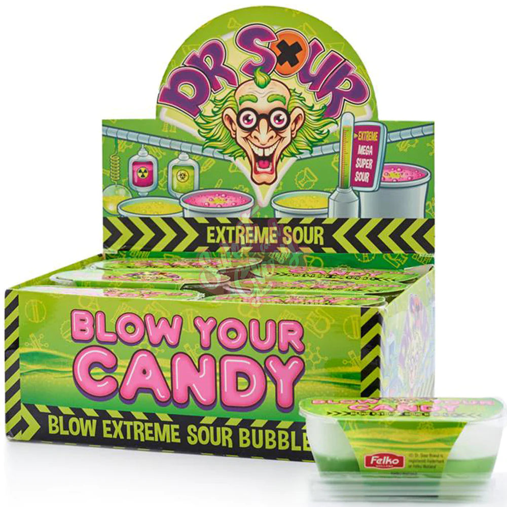 Dr Sour Blow Your Candy Blow Extreme Sour Bubbles 40g 12 Pack Main image