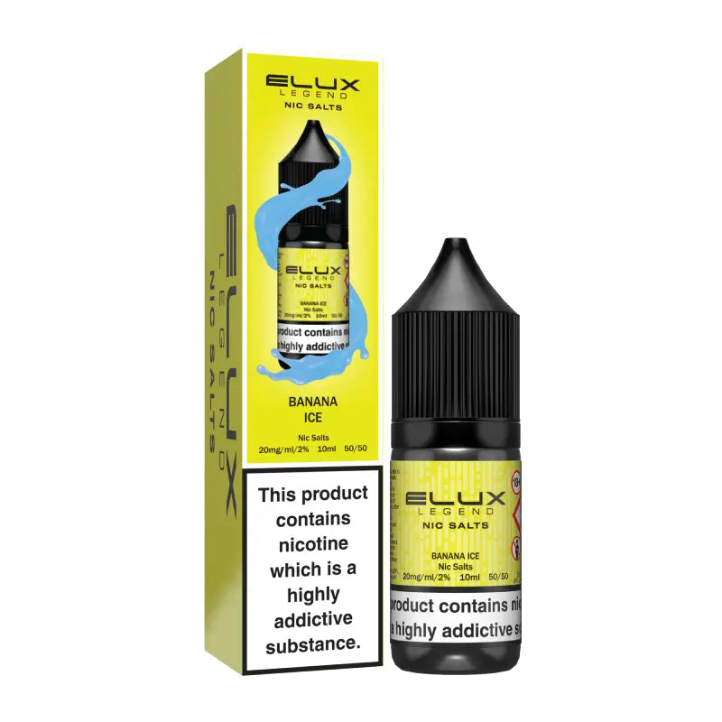 Elux Nicotine Salt Banana Ice 10ml 10 Pack - 20mg