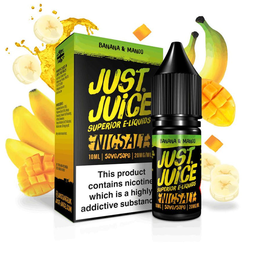 JUST JUICE 10ML NIC SALT BANANA & MANGO (5) Main image