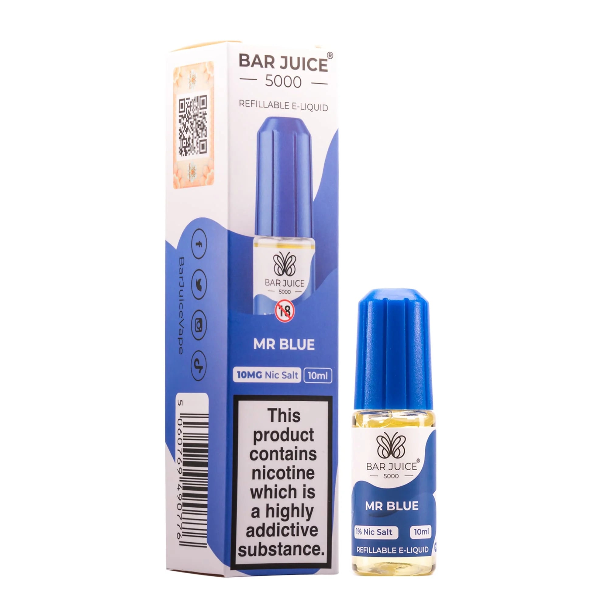 Bar Juice 5000 Nic Salt Mr Blue Flavour 10ml 10 Pack Main image