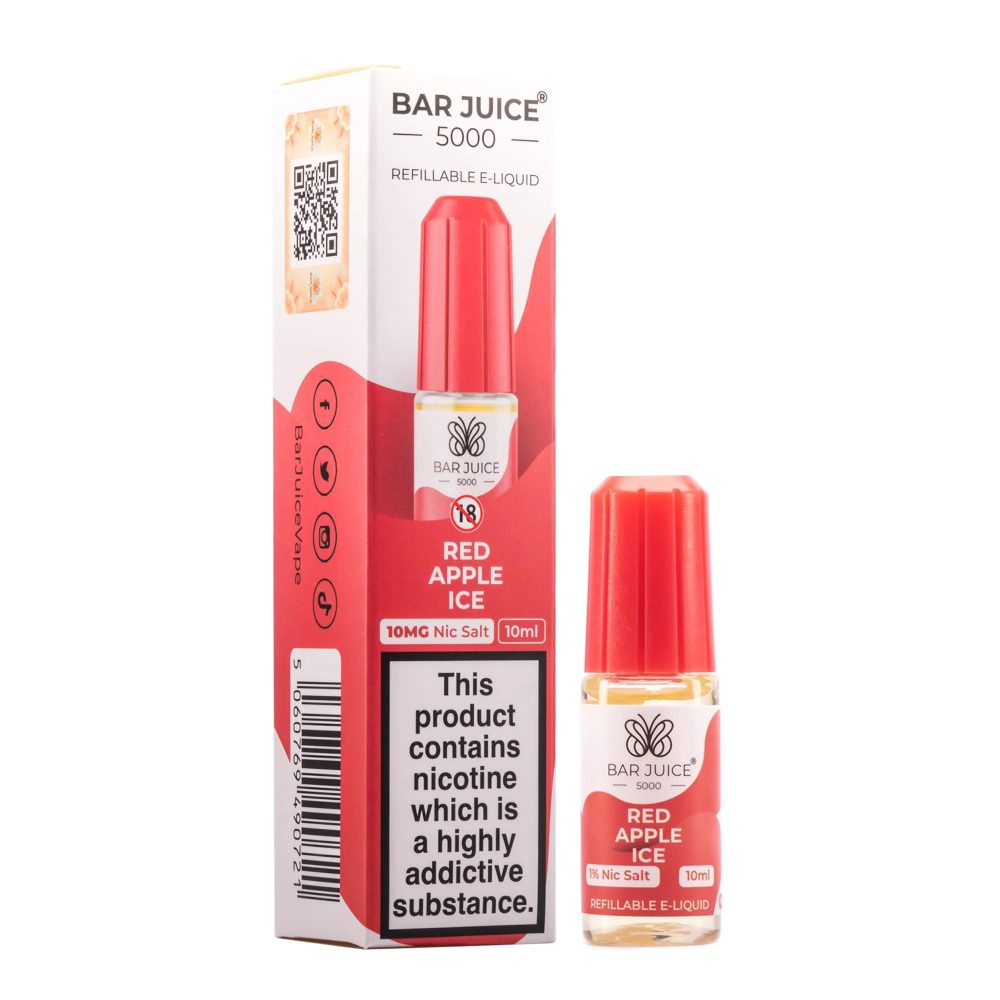Bar Juice 5000 Nic Red Apple Ice Flavour 10ml 10 Pack Main image