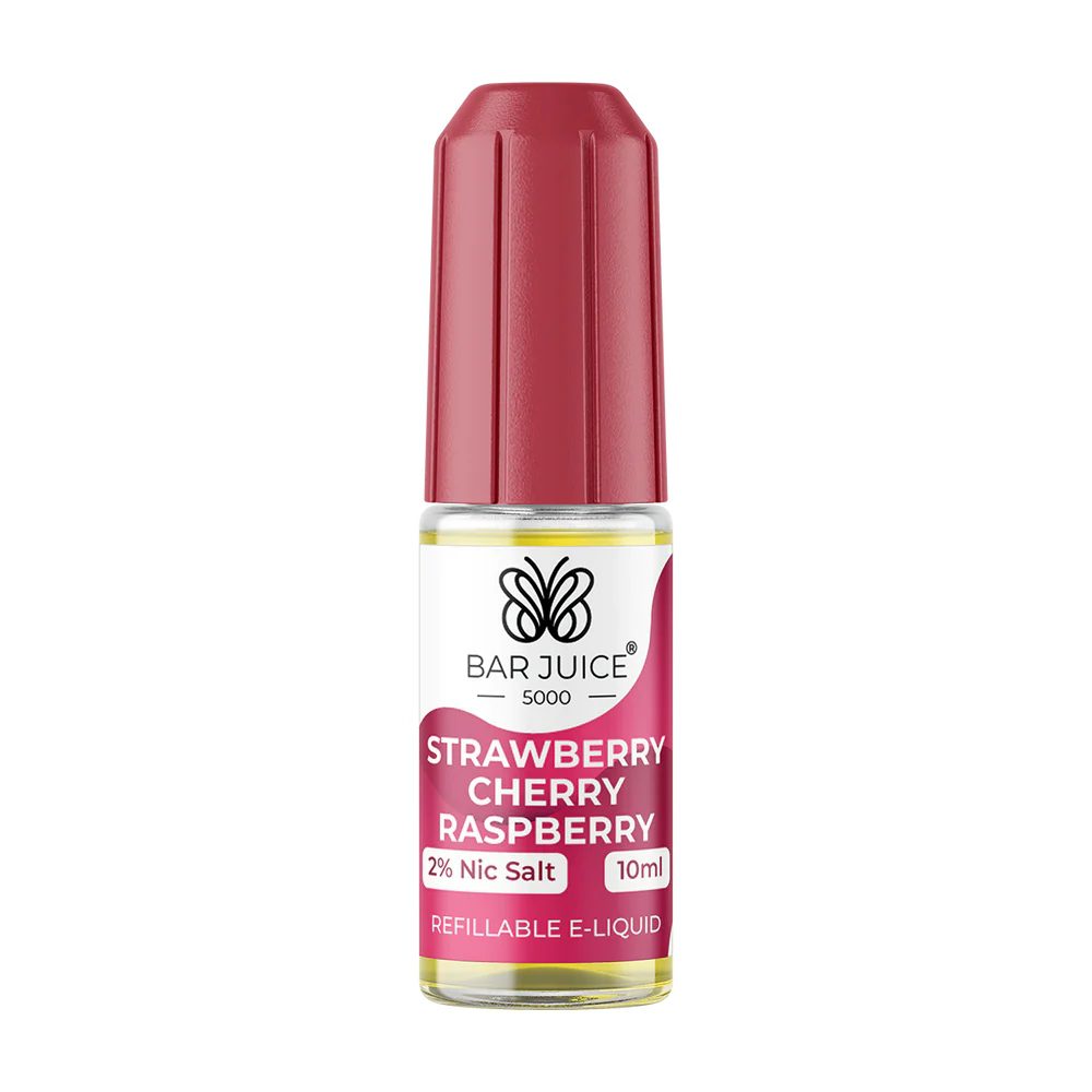 Bar Juice 5000 Nic Salt Strawberry Raspberry Cherry Ice Flavour 10ml 10 Pack - 20mg