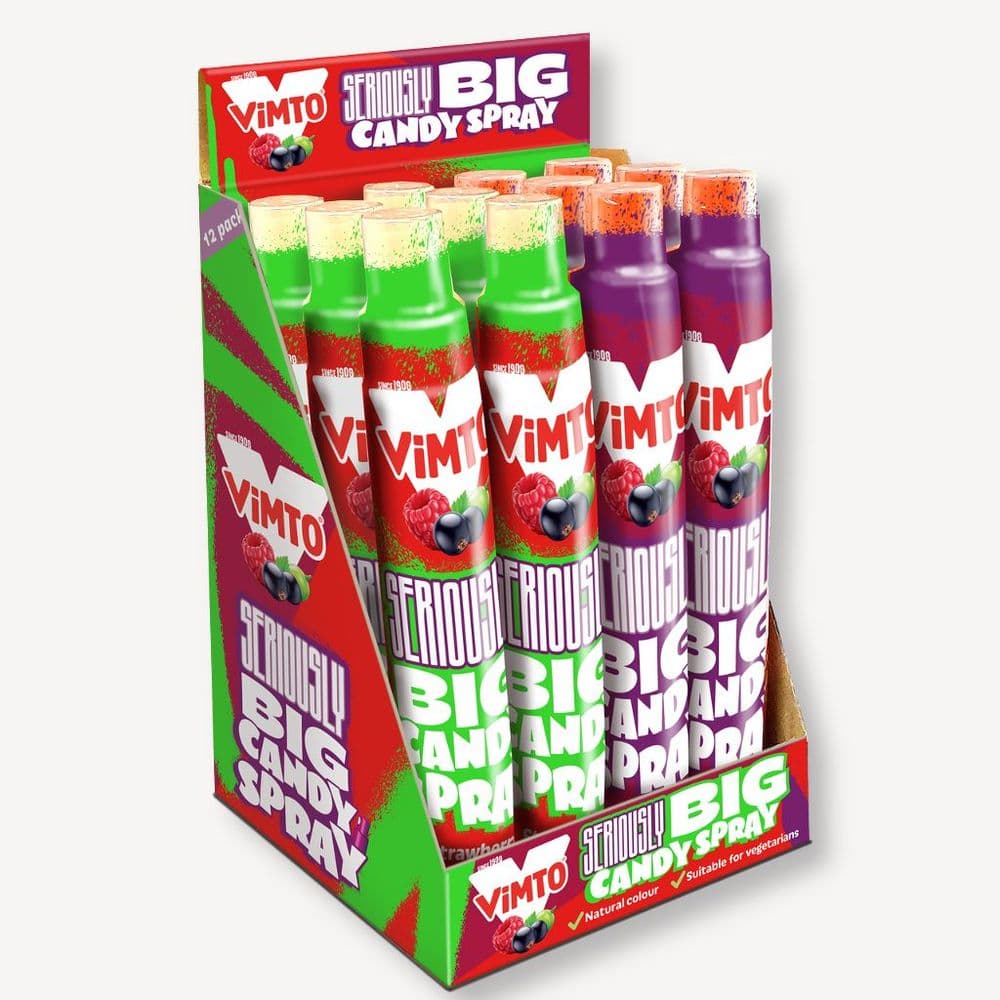 Vimto Seriously Big Candy Spray Strawberry Cherry 60ml 12 Pack