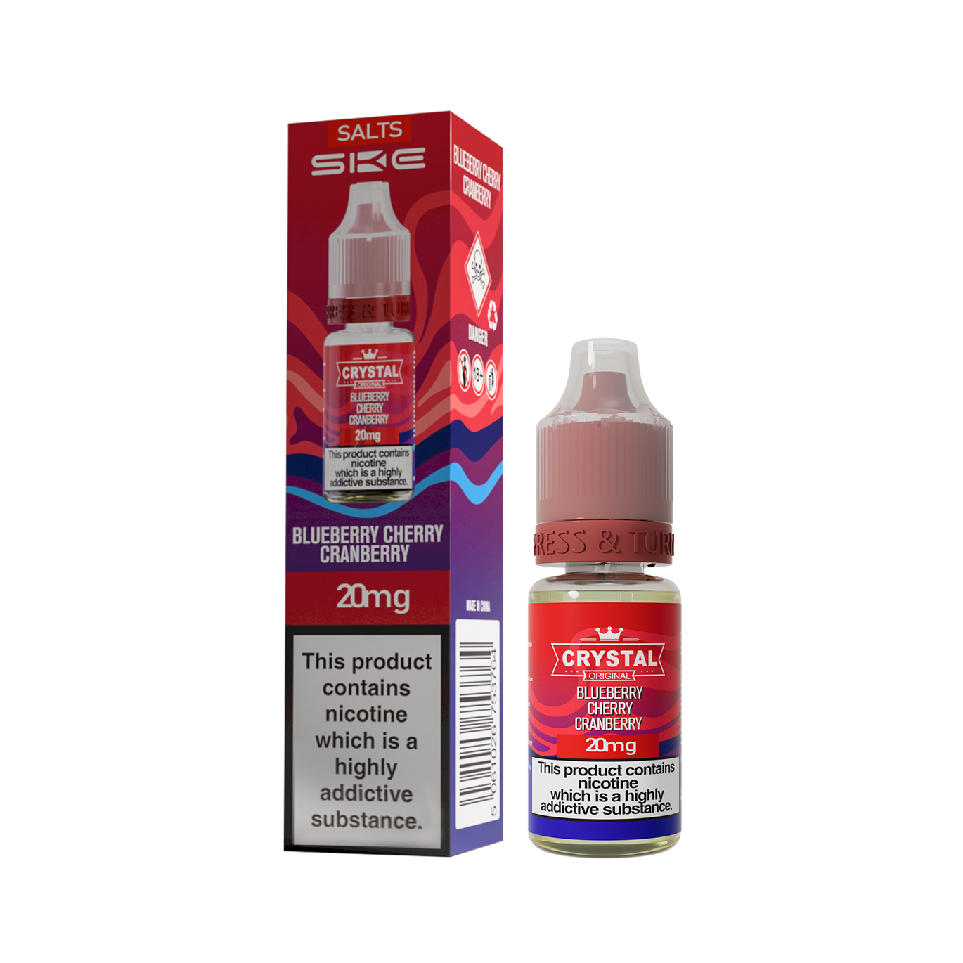 SKE CRYSTAL ORIGINAL SALTS 10ML BLUEBERRY CHERRY CRANBERRY (10) Main image