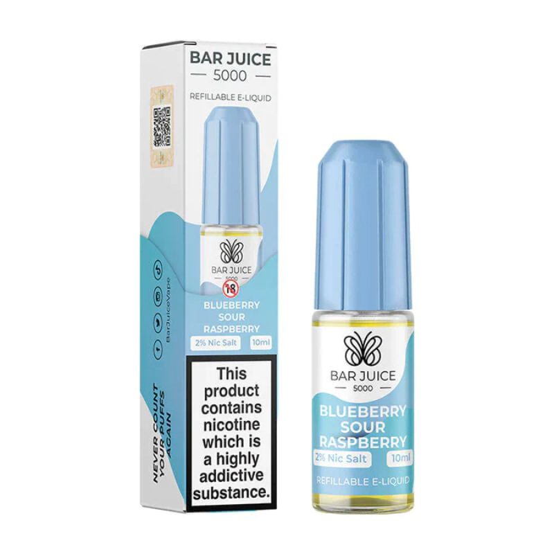Bar Juice 5000 Blueberry Sour Raspberry Nic Salt 10ml 10 Pack - 20mg