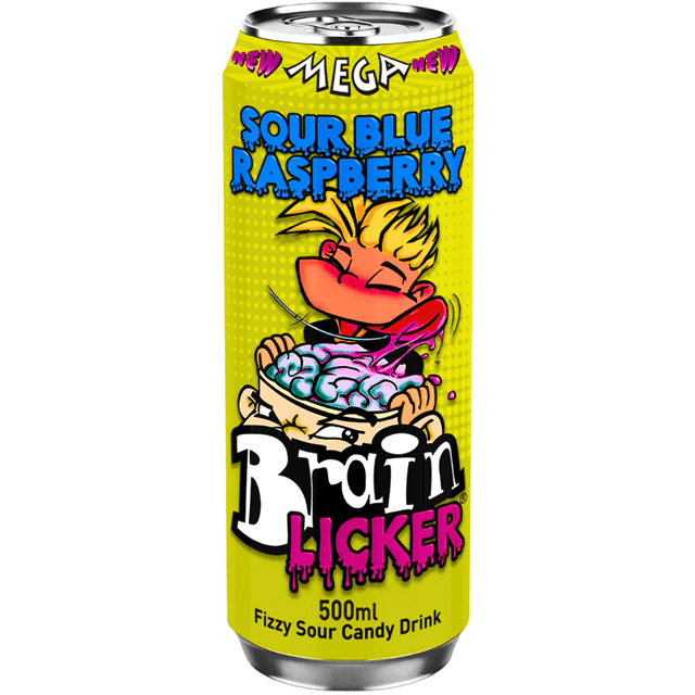 Brain Licker Sour Blueberry Raspberry 500ml 12 Pack