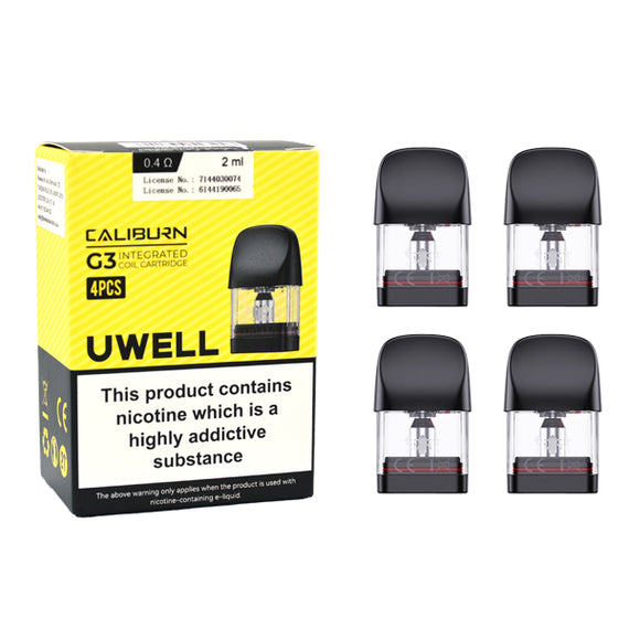 UWELL CALIBURN G3 REPLACEMENT PODS 0.4 OHM (4) Main image