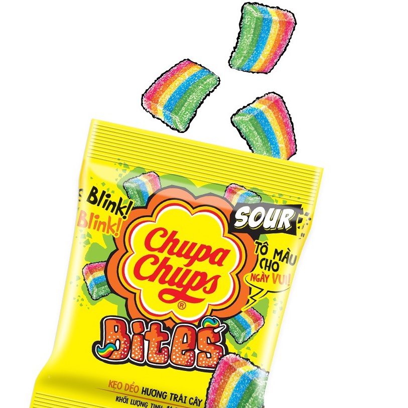 Chupa Chups Bites Sour Belty Fruity 160g