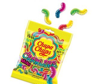 Chupa Chups Jelly Oil Crawlers Mini Fruit Peg Bags 56g Main image