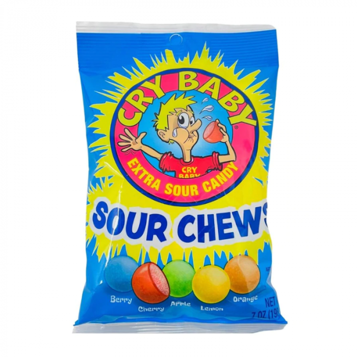 Cry Baby Sour Chews Extra Sour Candy 198g