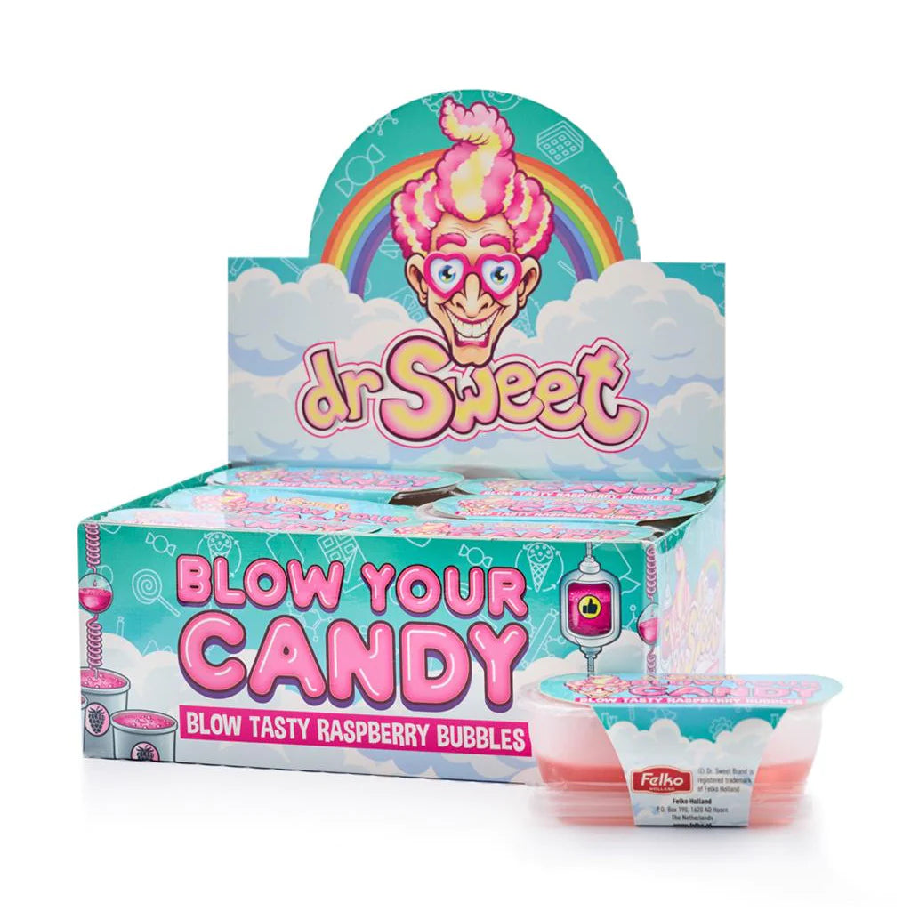 Dr Sweet Blow Your Candy Raspberry Bubbles 40g 12 Pack Main image