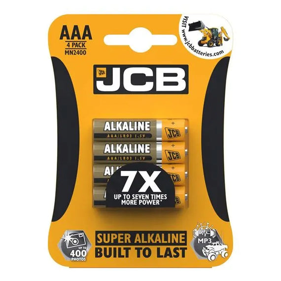 JCB AAA SUPER ALKALINE BATTERIES - PACK OF 4 (10) Main image