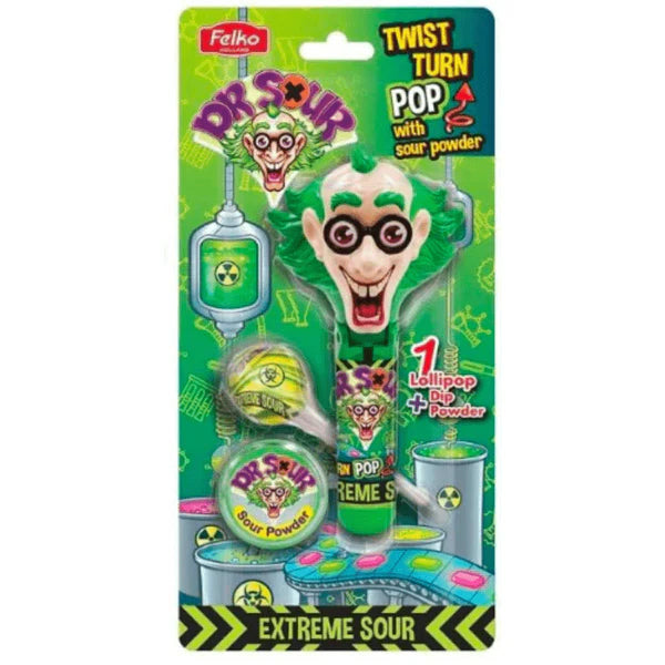 Dr Sour Twist & Turn Pop With Sour Power 17g Pack of 6 Main image