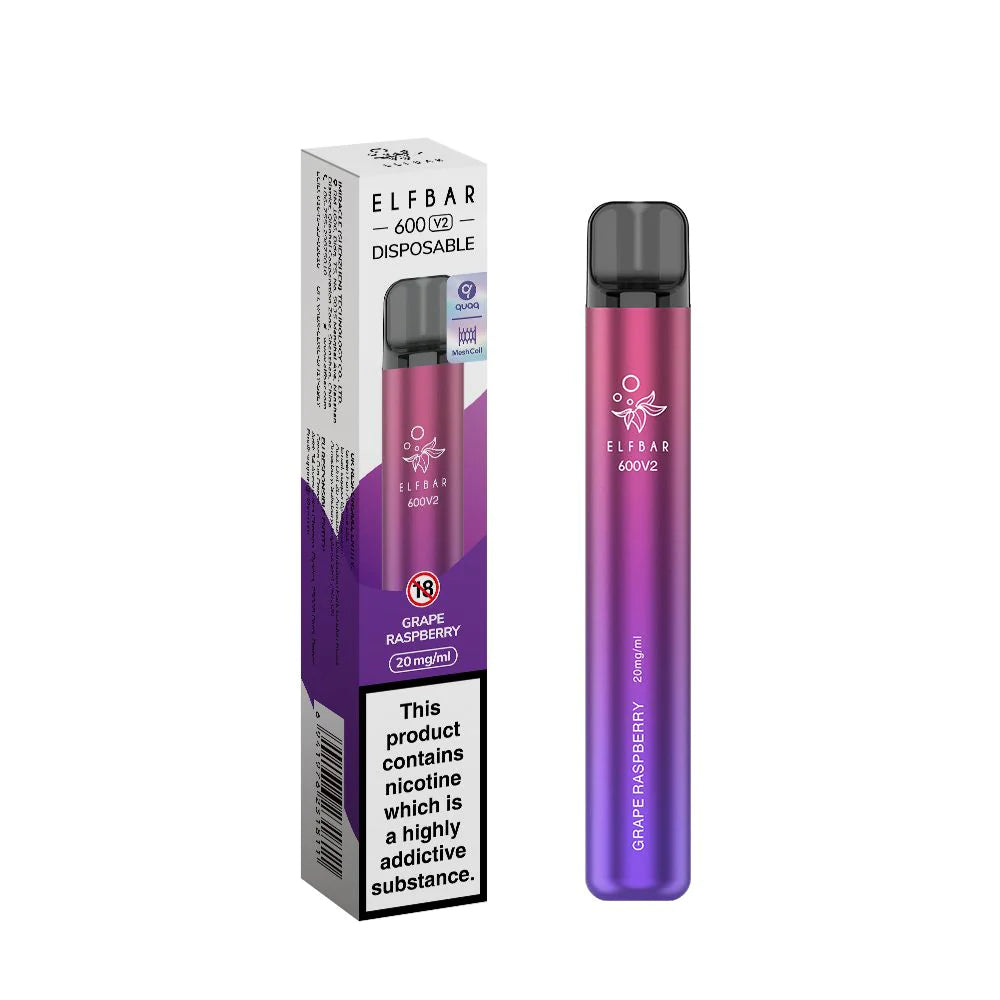 Elf Bar V2 Grape Raspberry Bar 10 Pack Main image