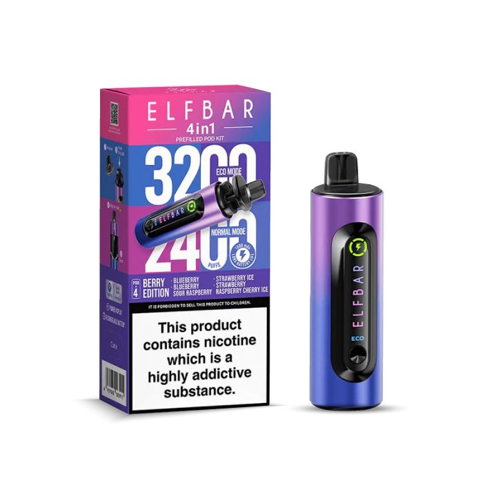 ElfBar 4in1 Prefilled Pod Bar 5 Pack - Berry Edition