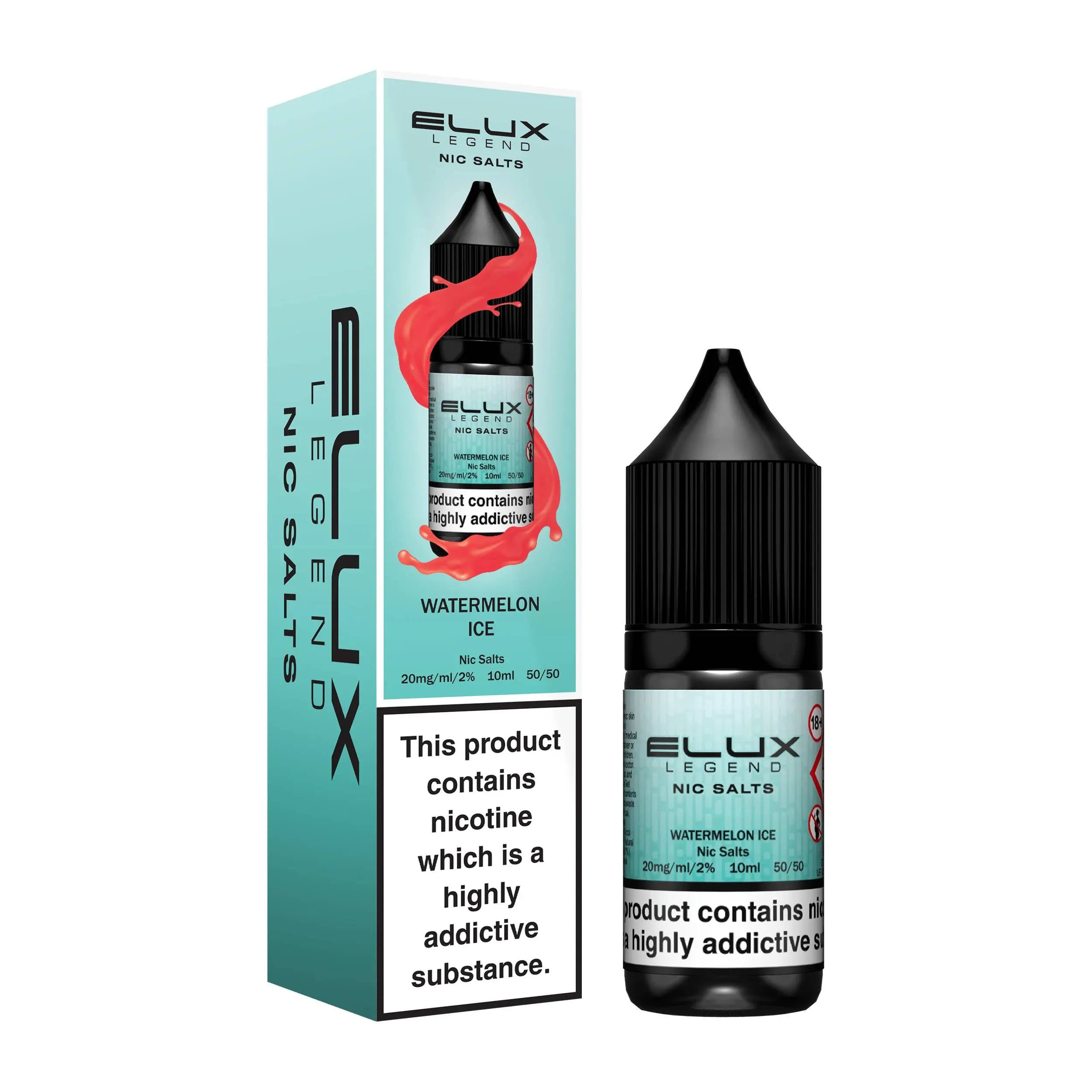 Elux Nicotine Salt Watermelon Ice 10ml 10 Pack - 20mg