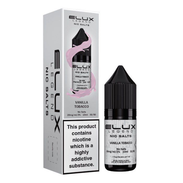 Elux Nicotine Salt Vanilla 10ml 10 Pack - 10mg