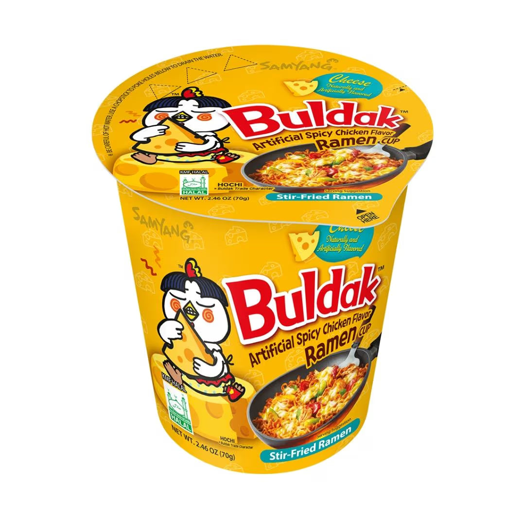 Samyang Buldak Hot Chicken Flavour Ramen Cheese Cup 70g (30 Cups) Main image