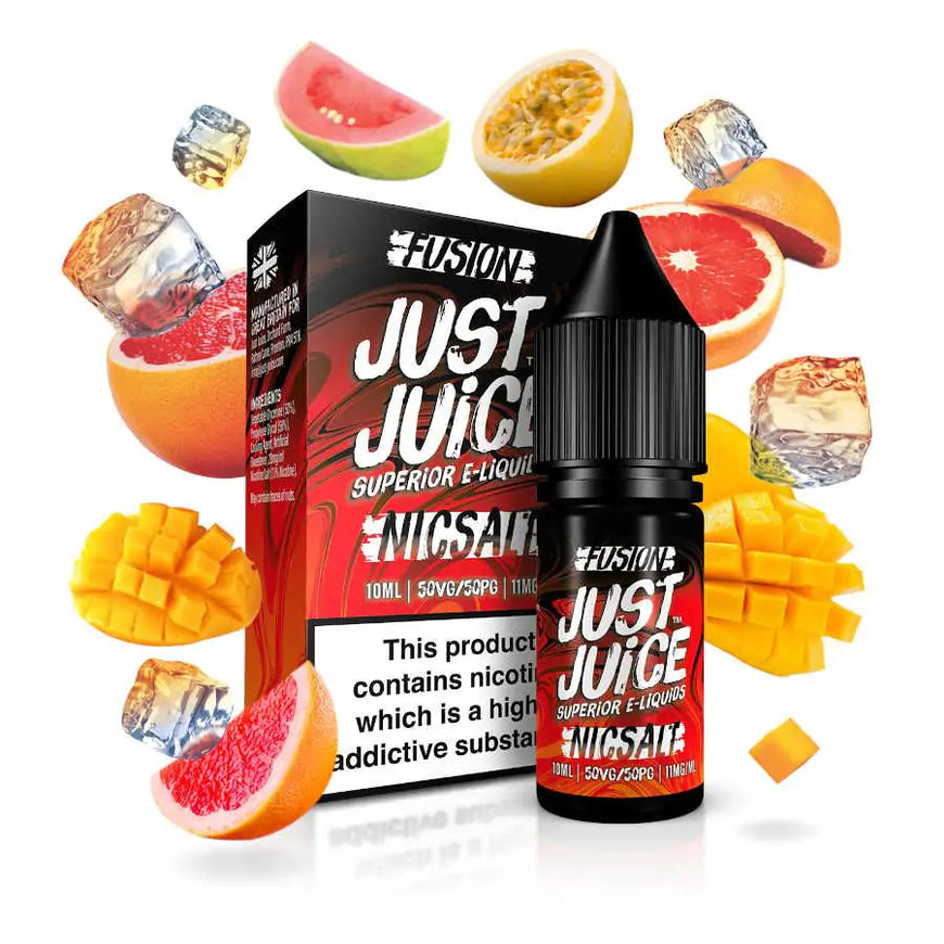 JUST JUICE FUSION 10ML NIC SALT MANGO & BLOOD ORANGE ON ICE (5) Main image