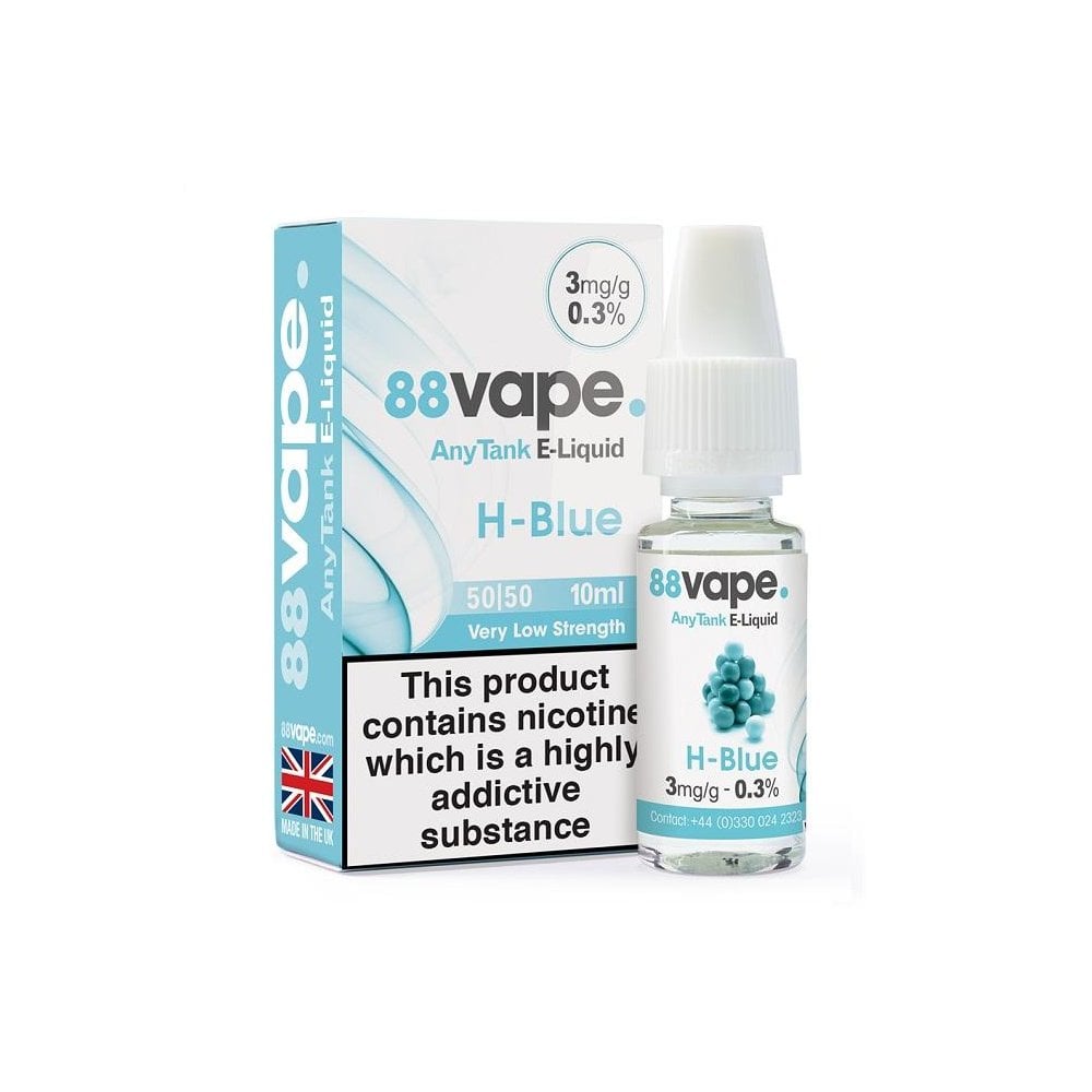 88 Vape E-Liquid H-Blue 10ml 20 Pack - 3mg Main image