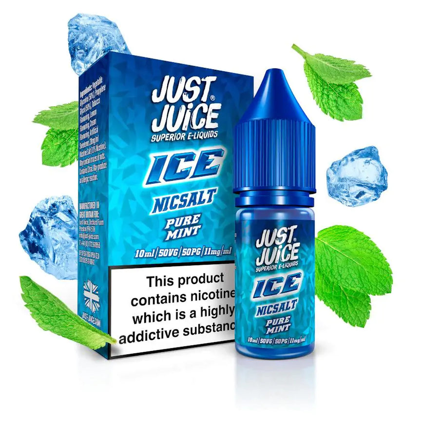 JUST JUICE ICE 10ML NIC SALT PURE MINT (5) Main image