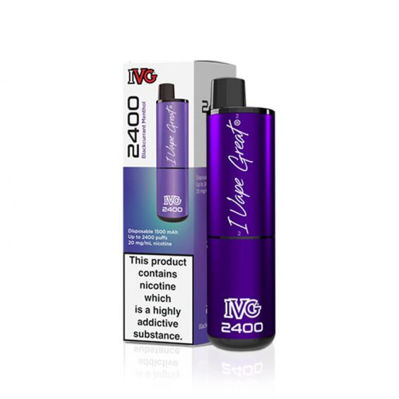 IVG 2400 Blackcurrant Menthol Bar 5 Pack Main image