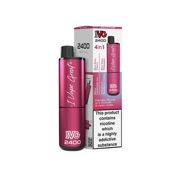 IVG 2400 4 in 1 Berry Edition Bar 5 Pack