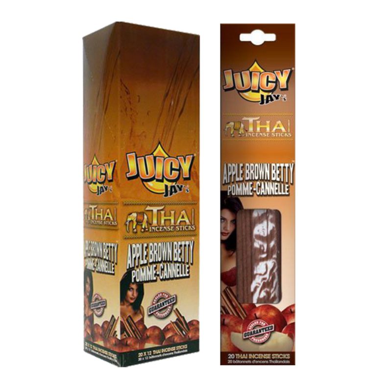 Juicy Jay's Apple Brown Betty Pomme Cannelle Thai Incense Sticks 12 Pack