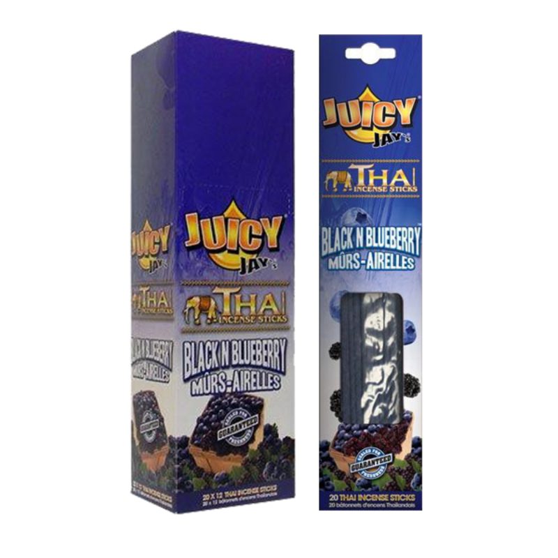 Juicy Jay's Black and Blueberry Thai Incense Sticks 12 Pack