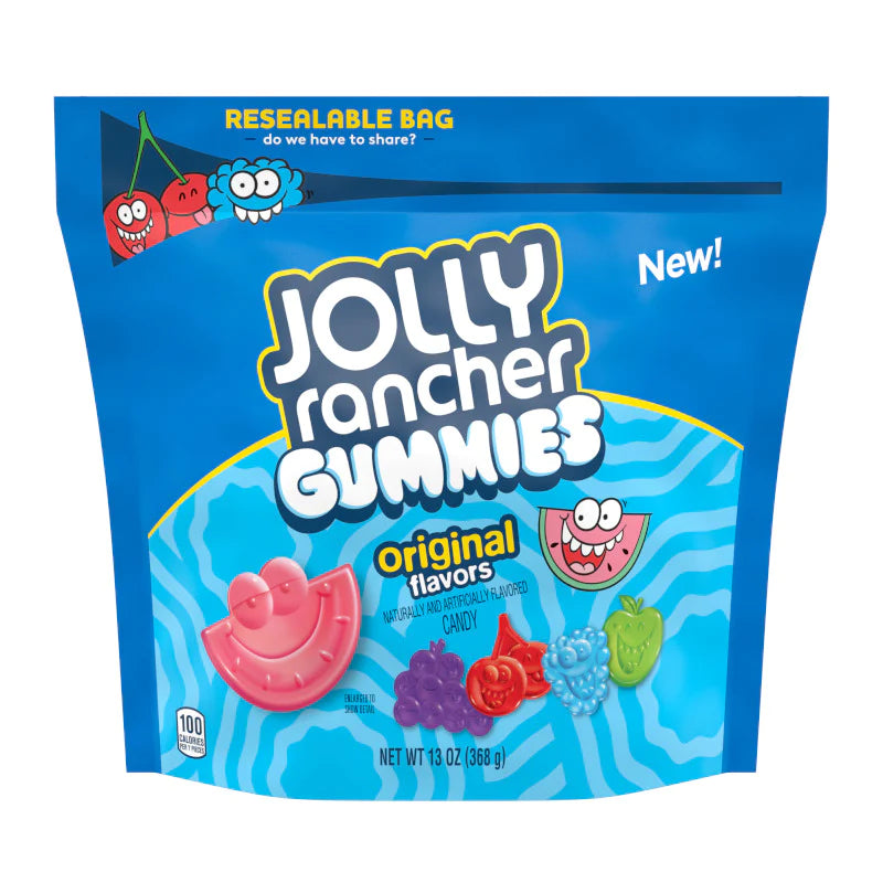 Jolly Rancher Gummies Original Flavour 368g Resealable Peg Bag